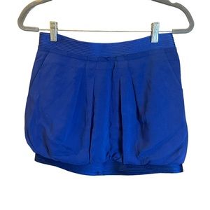 BCBG MaxAzaria Royal Blue High-waisted Mini Skirt Size 4 With Pockets